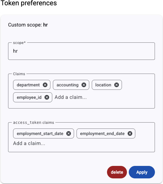 Configuring Token Settings
