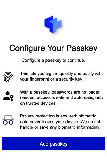 Create a passkey